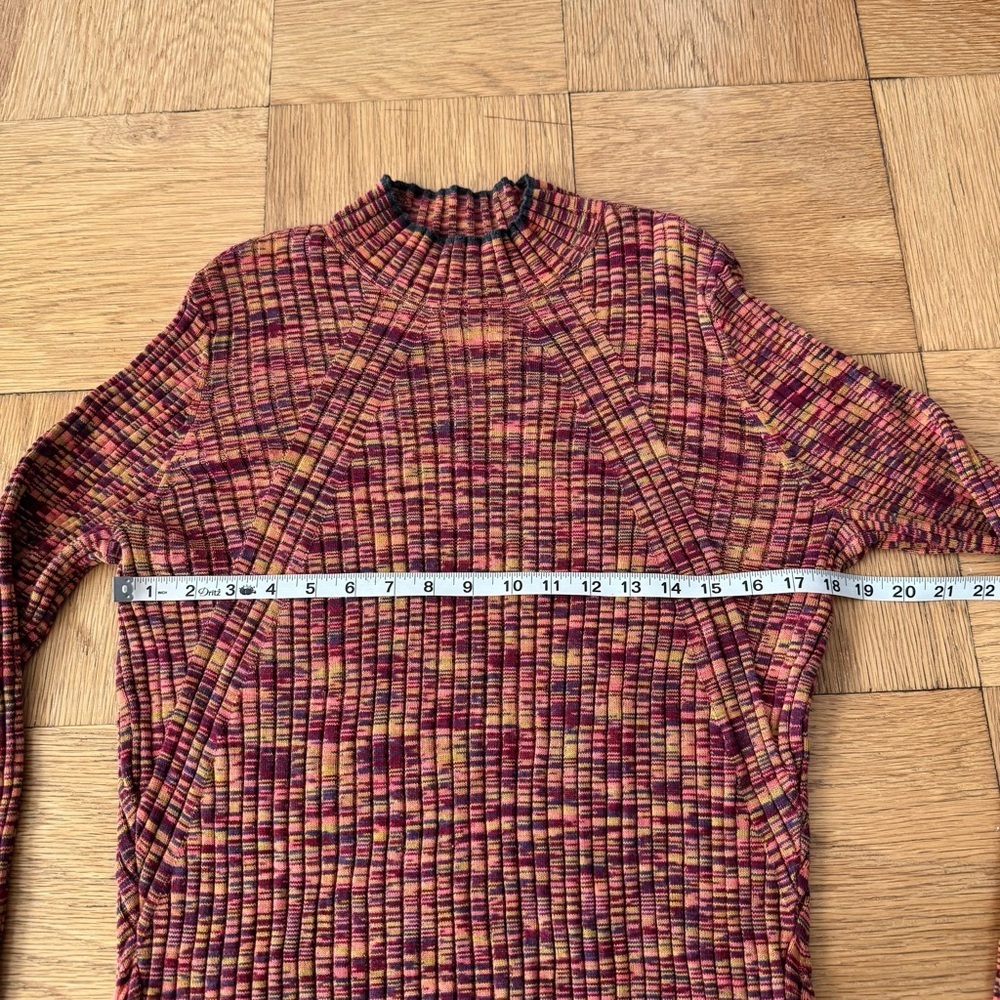 Sundance Amanda Jane Mock Neck Sweater Henna Multi XXL Knit Ribbed - Picture 6 of 7